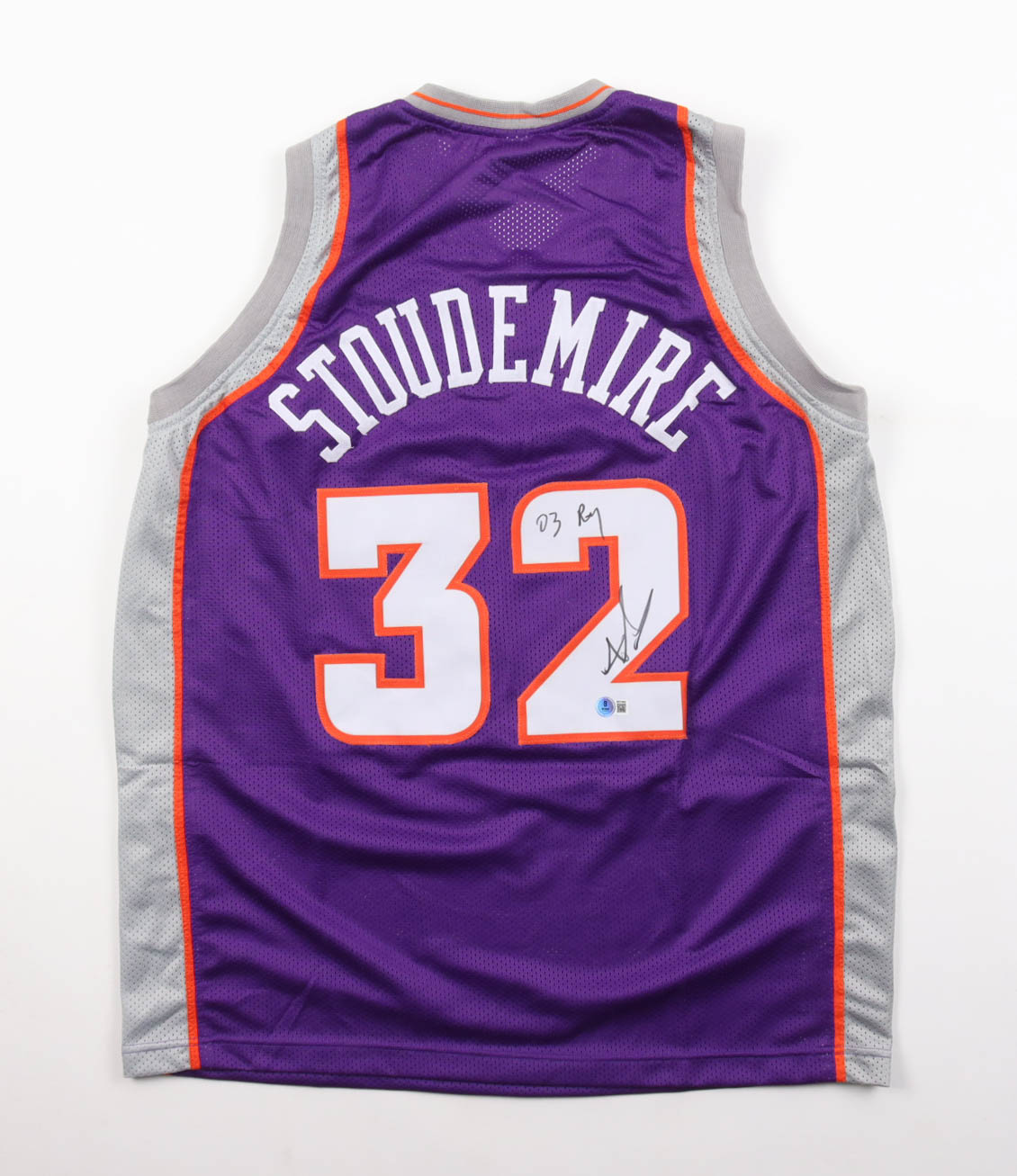 Amar'e Stoudemire Signed Jersey Inscribed "03 ROY" (Beckett) at PristineAuction.com Amar'e Stoudemire Signed Jersey Inscribed "03 ROY" (Beckett) at PristineAuction.com