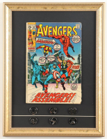 1970 "Avengers" Issue #82 Custom Framed Comic Book Display With (6) Avengers Pins at PristineAuction.com
