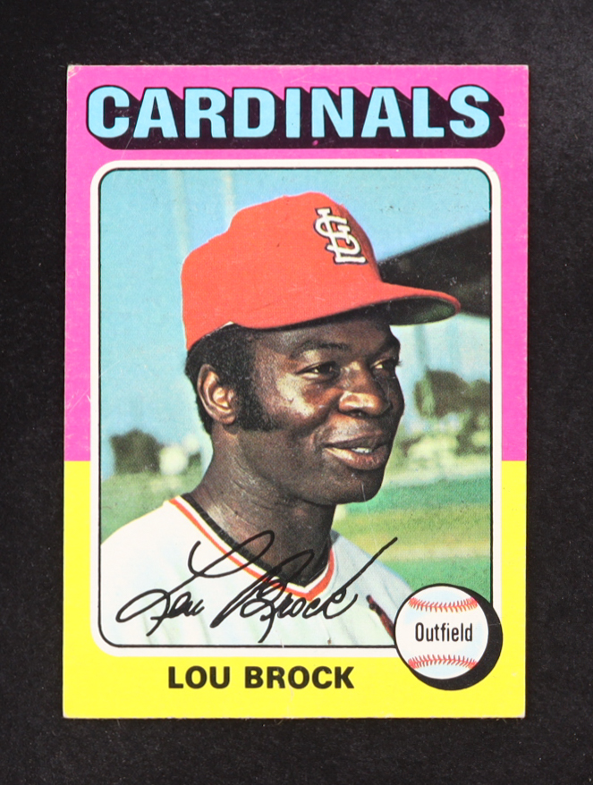 Lou Brock 1975 Topps Mini #540 at PristineAuction.com Lou Brock 1975 Topps Mini #540 at PristineAuction.com