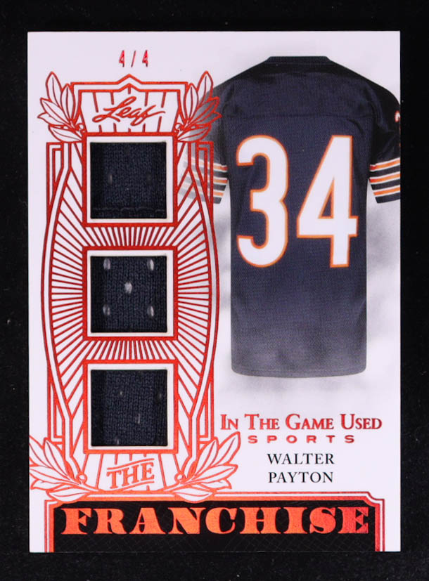 Walter Payton 2024 Leaf ITG Used Sports The Franchise Red Triple Swatch #TFWP1 #4/4 at PristineAuction.com Walter Payton 2024 Leaf ITG Used Sports The Franchise Red Triple Swatch #TFWP1 #4/4 at PristineAuction.com