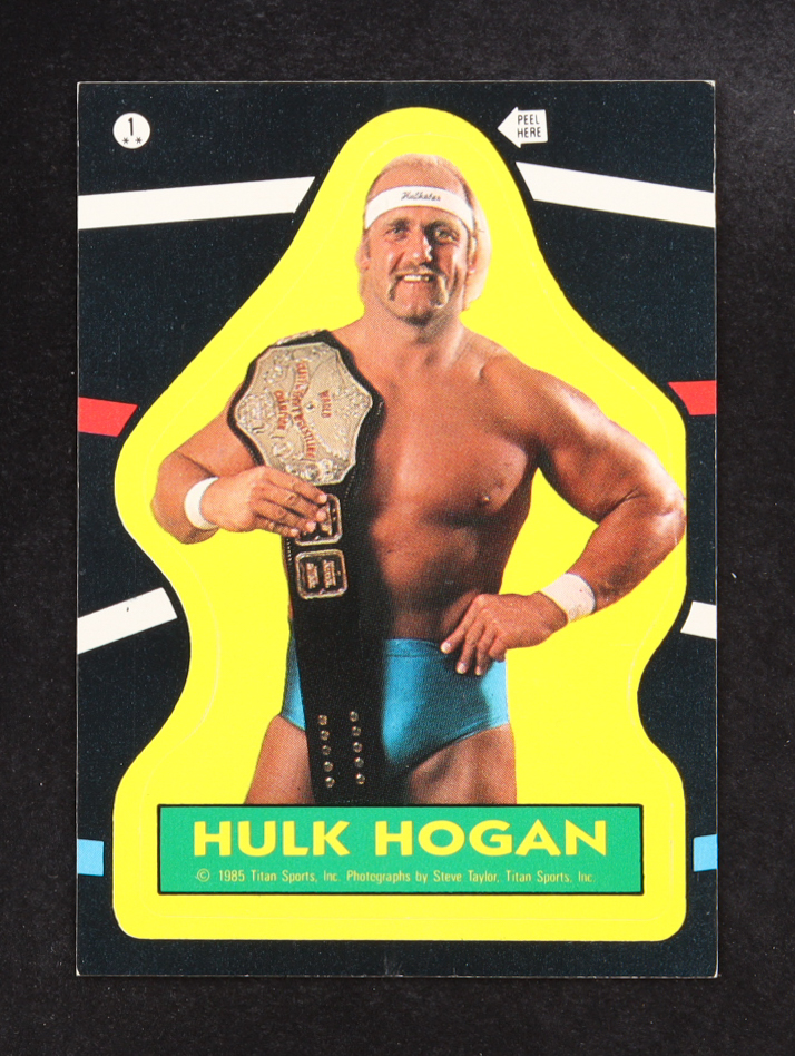 Hulk Hogan 1985 Topps WWF Rookie Stickers #1 at PristineAuction.com Hulk Hogan 1985 Topps WWF Rookie Stickers #1 at PristineAuction.com