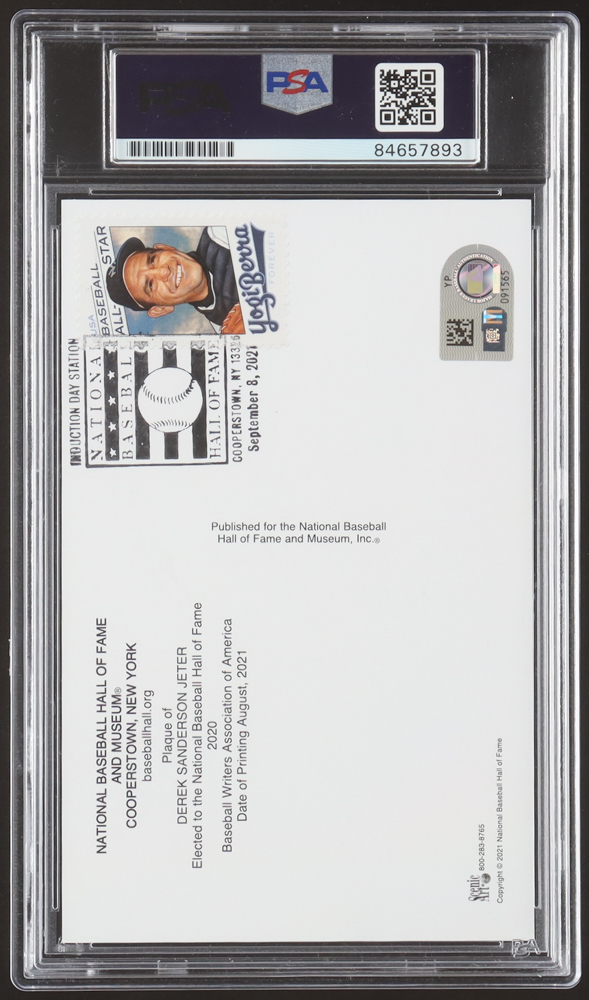 Derek Jeter Signed Hall Of Fame Plaque Postcard (MLB & PSA 10) at PristineAuction.com Derek Jeter Signed Hall Of Fame Plaque Postcard (MLB & PSA 10) at PristineAuction.com
