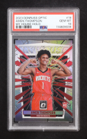 Amen Thompson 2023-24 Donruss Optic My House Holo #19 RC (PSA 10) at PristineAuction.com