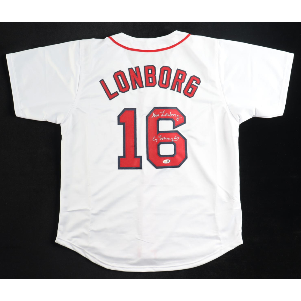 Jim Lonborg Signed Jersey Inscribed "CY Young 67" (JSA) at PristineAuction.com