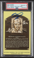 Mike Piazza Signed Hall Of Fame Plaque Postcard (Fanatics & PSA 10) at PristineAuction.com