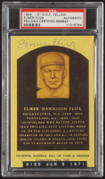 Elmer Flick Signed Hall Of Fame Plaque Postcard (PSA) at PristineAuction.com