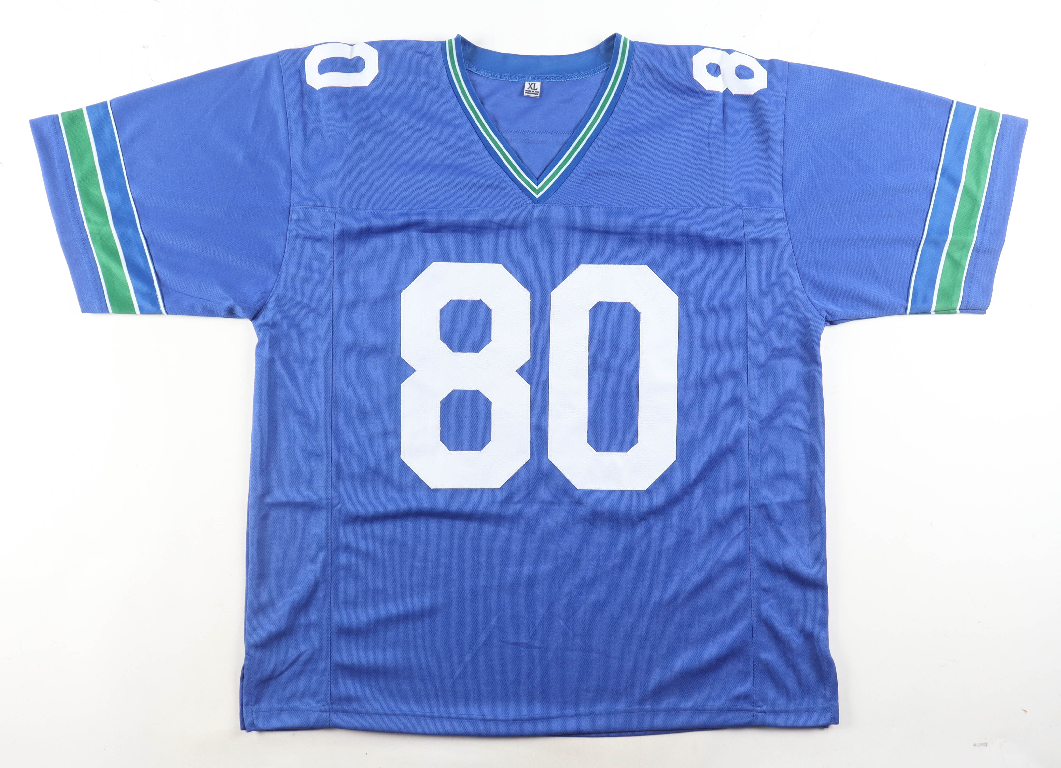 Steve Largent Signed Jersey Inscribed "HOF 95" (JSA) at PristineAuction.com Steve Largent Signed Jersey Inscribed "HOF 95" (JSA) at PristineAuction.com