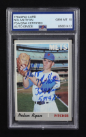 Nolan Ryan Signed 1970 Topps #712 Inscribed "7 No-Hitters", "324 Wins" & "5,714 K's" (PSA | Auto 10) at PristineAuction.com