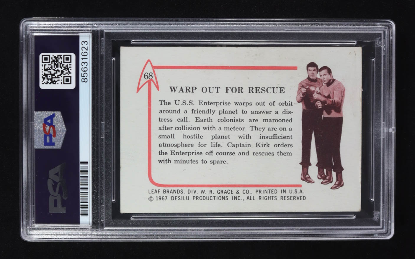 William Shatner Signed 1967 Leaf Star Trek #68 (PSA) at PristineAuction.com William Shatner Signed 1967 Leaf Star Trek #68 (PSA) at PristineAuction.com