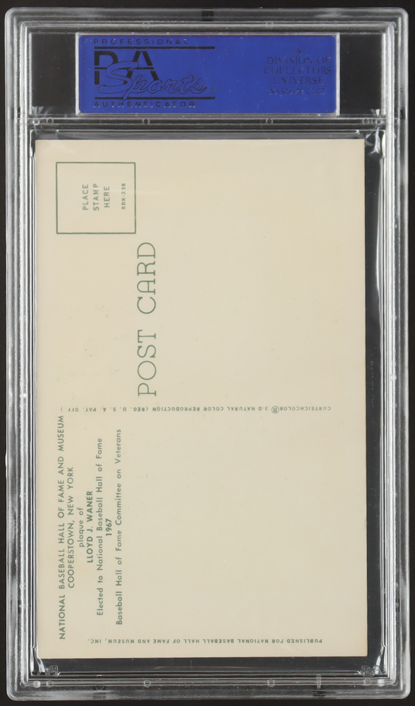 Lloyd Waner Signed Hall Of Fame Plaque Postcard (PSA) at PristineAuction.com Lloyd Waner Signed Hall Of Fame Plaque Postcard (PSA) at PristineAuction.com