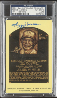 Reggie Jackson Signed Hall Of Fame Plaque Postcard (PSA) at PristineAuction.com