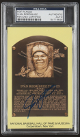 Ivan Rodriguez Signed Hall Of Fame Plaque Postcard (PSA) at PristineAuction.com