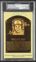 Barry Larkin Signed Hall Of Fame Plaque Postcard (PSA) at PristineAuction.com