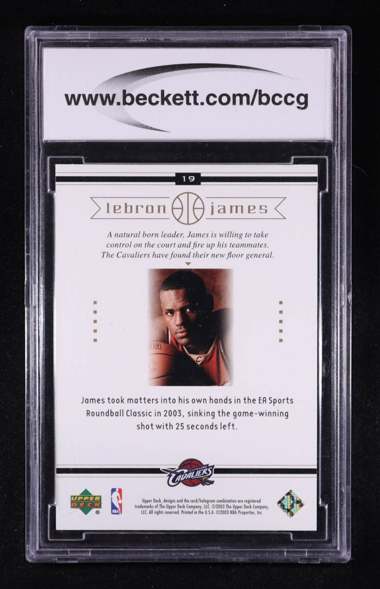 LeBron James 2003 Upper Deck LeBron James Box Set #19 (BCCG 10) at PristineAuction.com LeBron James 2003 Upper Deck LeBron James Box Set #19 (BCCG 10) at PristineAuction.com