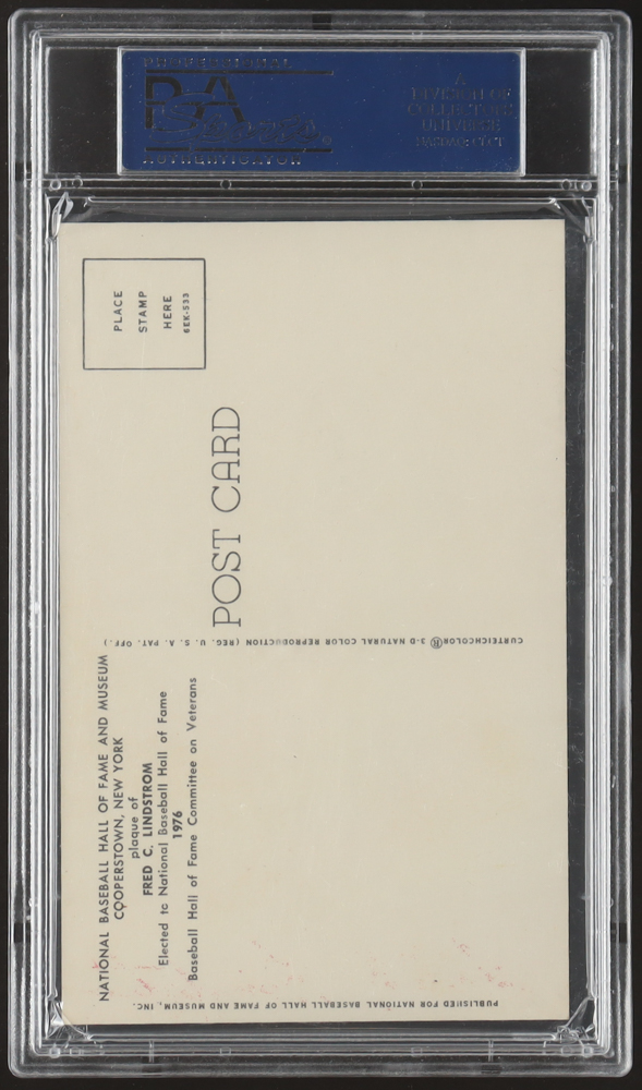 Freddie Lindstrom Signed Hall Of Fame Plaque Postcard (PSA) at PristineAuction.com Freddie Lindstrom Signed Hall Of Fame Plaque Postcard (PSA) at PristineAuction.com