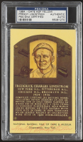 Freddie Lindstrom Signed Hall Of Fame Plaque Postcard (PSA) at PristineAuction.com