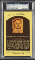 Zack Wheat Signed Hall Of Fame Plaque Postcard (PSA) at PristineAuction.com