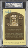 George Brett Signed Hall Of Fame Plaque Postcard (PSA) at PristineAuction.com