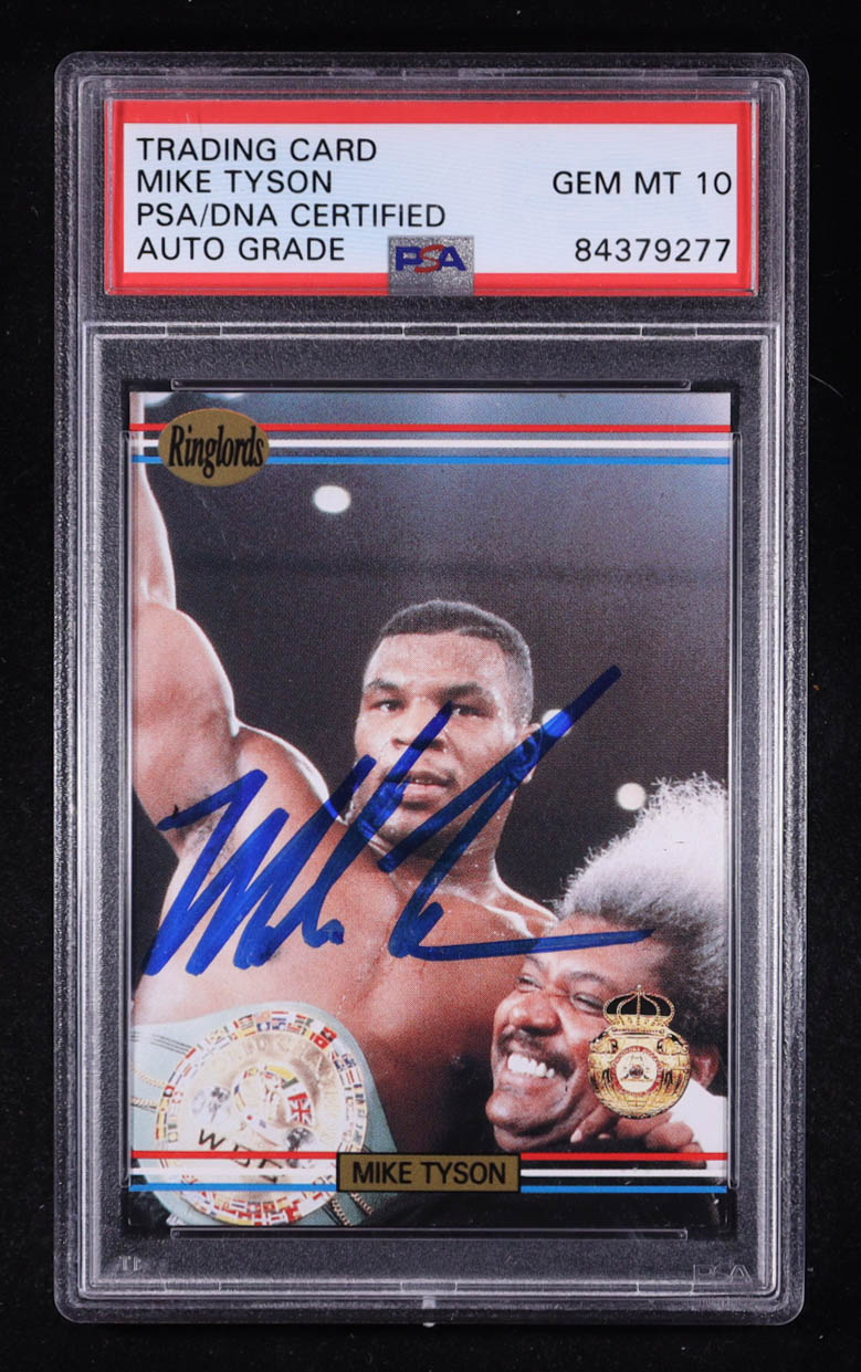 Mike Tyson Signed 1991 Ringlords #NNO Promo (PSA | Auto Grade PSA 10) at PristineAuction.com Mike Tyson Signed 1991 Ringlords #NNO Promo (PSA | Auto Grade PSA 10) at PristineAuction.com