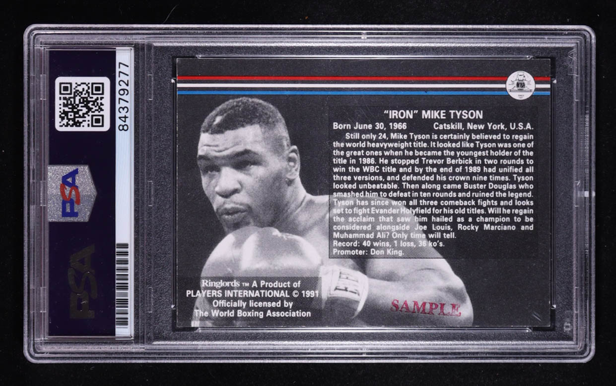 Mike Tyson Signed 1991 Ringlords #NNO Promo (PSA | Auto Grade PSA 10) at PristineAuction.com Mike Tyson Signed 1991 Ringlords #NNO Promo (PSA | Auto Grade PSA 10) at PristineAuction.com
