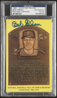 Bob Gibson Signed Hall Of Fame Plaque Postcard (PSA) at PristineAuction.com