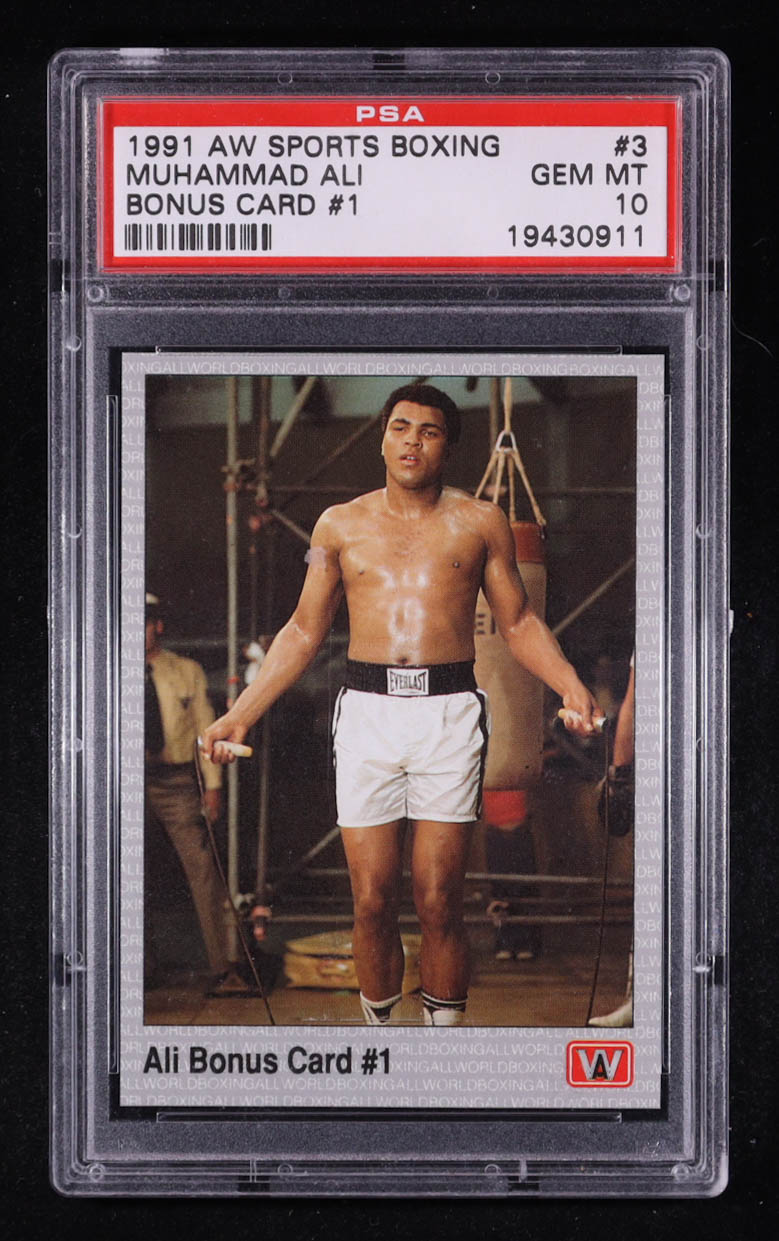 Muhammad Ali 1991 AW Sports Boxing Bonus #3 (PSA 10) at PristineAuction.com Muhammad Ali 1991 AW Sports Boxing Bonus #3 (PSA 10) at PristineAuction.com