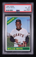 Willie Mays 1966 Topps #1 (PSA 6 OC) at PristineAuction.com