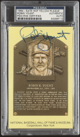 Robin Yount Signed Hall Of Fame Plaque Postcard (PSA) at PristineAuction.com