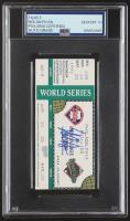 Nolan Ryan Signed 1993 Original World Series Ticket (PSA | Autograph Graded PSA 10) at PristineAuction.com