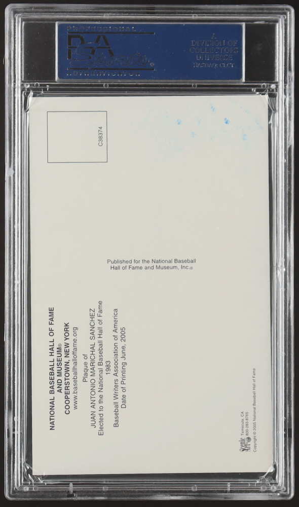 Juan Marichal Signed Hall Of Fame Plaque Postcard (PSA) at PristineAuction.com Juan Marichal Signed Hall Of Fame Plaque Postcard (PSA) at PristineAuction.com