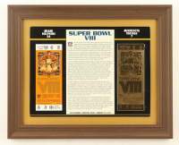 1974 Super Bowl VIII Commemorative Custom Framed Score Card Display with 23kt Gold Ticket at PristineAuction.com