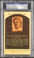 Burleigh Grimes Signed 1964 Hall Of Fame Plaque Postcard (PSA) at PristineAuction.com