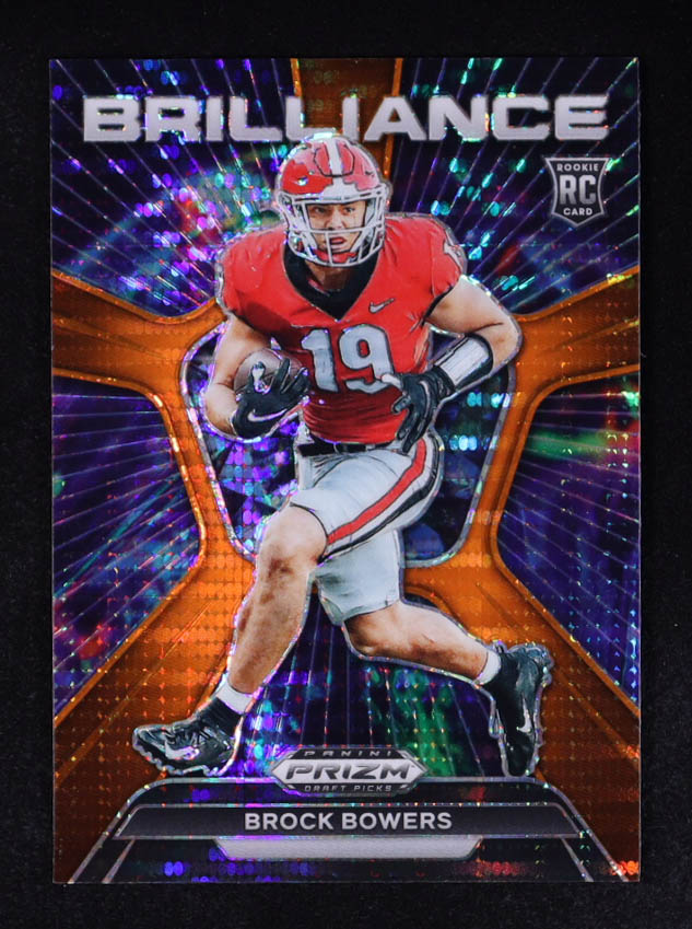 Brock Bowers 2024 Panini Prizm Draft Picks Brilliance Orange Pulsar #22 #39/49 RC at PristineAuction.com Brock Bowers 2024 Panini Prizm Draft Picks Brilliance Orange Pulsar #22 #39/49 RC at PristineAuction.com