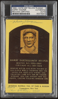 Harry Hooper Signed Hall Of Fame Plaque Postcard (PSA) at PristineAuction.com