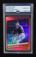 Nolan Ryan Signed  2020 Donruss Holo Red Retro #223 (PSA | Auto 10) at PristineAuction.com