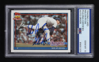 Nolan Ryan Signed 1991 Topps #1 Inscribed "The Ryan Express" (PSA | Auto 10) at PristineAuction.com