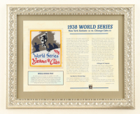 1938 World Series Cooperstown Collections Custom Framed Commemorative Stat Card With Cloth Uniform Patch at PristineAuction.com