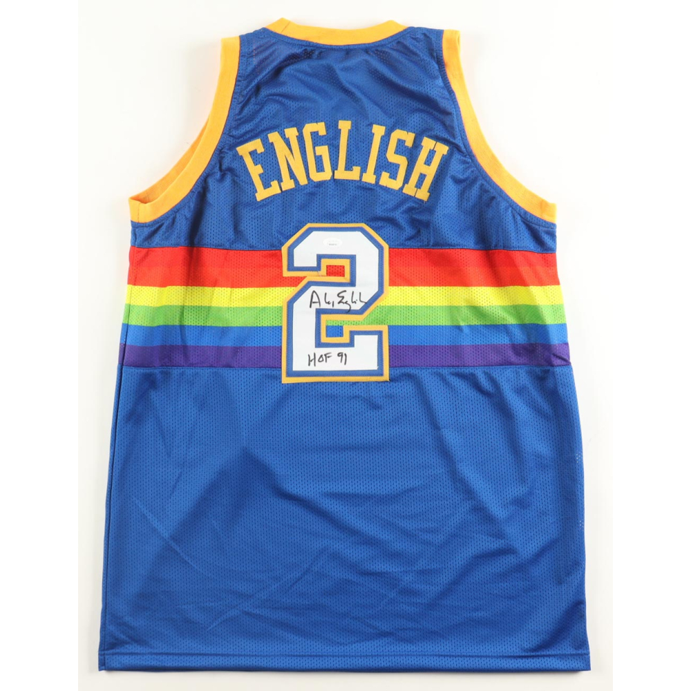 Alex English Signed Jersey Inscribed "HOF 97" (JSA) at PristineAuction.com