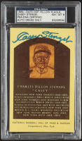 Casey Stengel Signed Hall Of Fame Plaque Postcard (PSA 8) at PristineAuction.com
