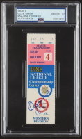 Ozzie Smith Signed 1985 Busch Stadium NLCS Ticket (PSA | Autograph Graded PSA 10) at PristineAuction.com