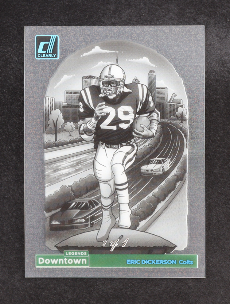 Eric Dickerson 2024 Clearly Donruss Downtown Legends Platinum #7 #1/1 at PristineAuction.com Eric Dickerson 2024 Clearly Donruss Downtown Legends Platinum #7 #1/1 at PristineAuction.com