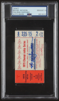 Reggie Jackson Signed 1973 Championship Playoffs Ticket (PSA | Autograph Graded PSA 10) at PristineAuction.com