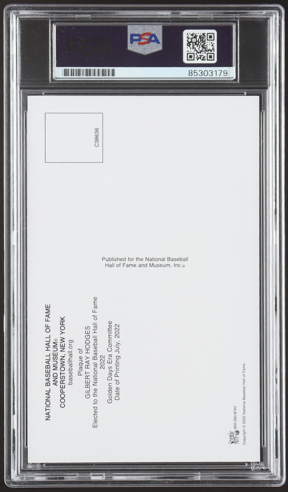 Gil Hodges Signed Cut on Hall of Fame Plaque Postcard (PSA) at PristineAuction.com Gil Hodges Signed Cut on Hall of Fame Plaque Postcard (PSA) at PristineAuction.com