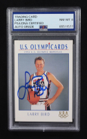 Larry Bird Signed 1992 Impel U.S. Olympic Hopefuls #9 BK (PSA | Auto 8) at PristineAuction.com