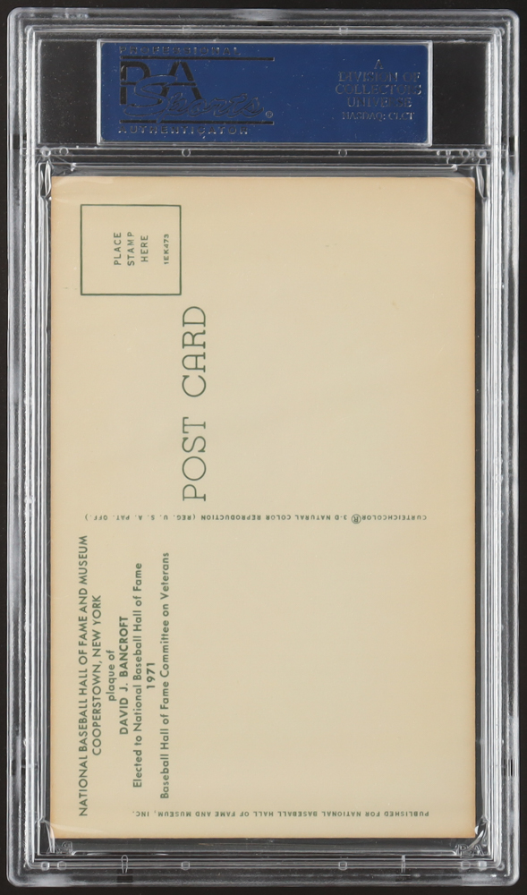 Dave Bancroft Signed Cut on Hall of Fame Plaque Postcard (PSA) at PristineAuction.com Dave Bancroft Signed Cut on Hall of Fame Plaque Postcard (PSA) at PristineAuction.com