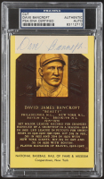 Dave Bancroft Signed Cut on Hall of Fame Plaque Postcard (PSA) at PristineAuction.com