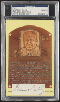 Warren Giles Signed Cut on Hall of Fame Plaque Postcard (PSA 9) at PristineAuction.com