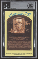 Vladimir Guerrero Signed Hall Of Fame Plaque Postcard (BAS) at PristineAuction.com