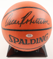 Oscar Robertson Signed NBA Basketball with Display Stand (PSA) at PristineAuction.com