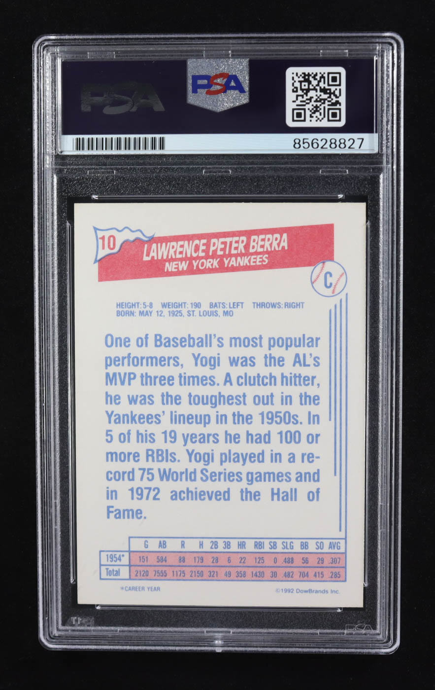 Yogi Berra Signed 1992 Ziploc #10 (PSA) at PristineAuction.com Yogi Berra Signed 1992 Ziploc #10 (PSA) at PristineAuction.com